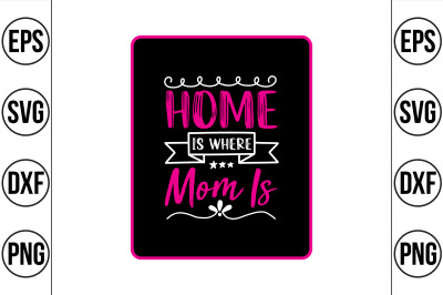 HOME IS WHERE MOM IS svg cut file