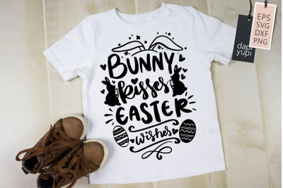 Bunny Kisses Easter Wishes SVG Bunny Easter Quotes