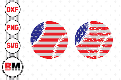 Baseball American Flag SVG&2C; PNG&2C; DXF Files