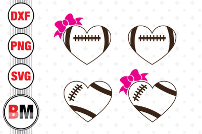 Football Heart SVG, PNG, DXF Files