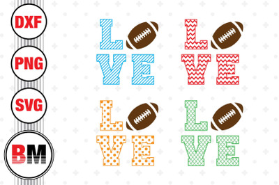 Love Football SVG, PNG, DXF Files