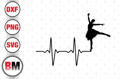 Ballerina Heartbeat SVG&2C; PNG&2C; DXF Files