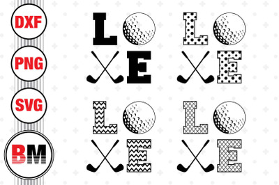 Love Golf SVG, PNG, DXF Files