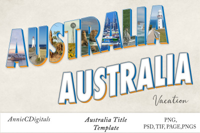 Australia Photo Title Template