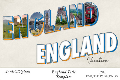 England Photo Title &amp; Template
