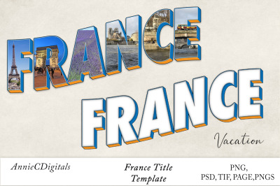 France Photo Title &amp; Template