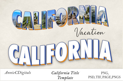 California Photo Title &amp; Template