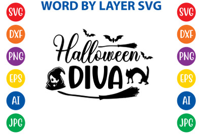 Halloween diva svg cut file