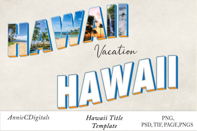 Hawaii Photo Title &amp; Template