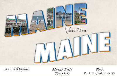 Maine Photo Title &amp; Template