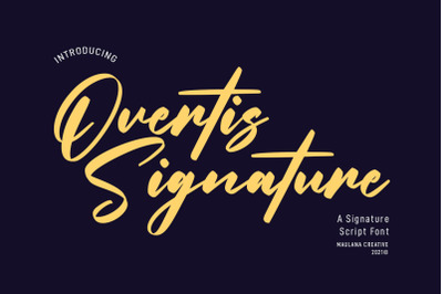 Overtis Signature Script Font