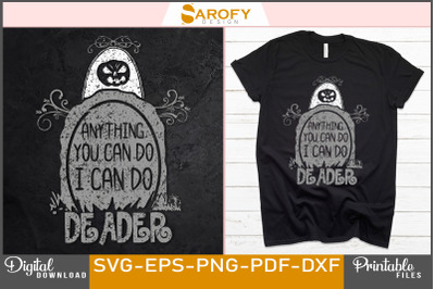 Funny scary Halloween Tshirt design sublimation