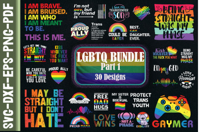 LGBT Bundle. 30 Designs. Part 1