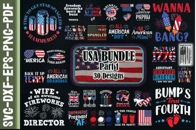 USA Bundle. 30 Designs. Part 1