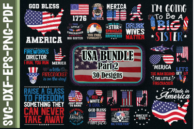USA Bundle. 30 Designs. Part 2