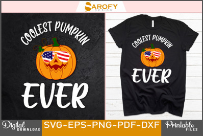 Coolest pumpkin ever Halloween sublimation design