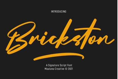 Brickston Signature Script Font