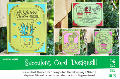 Succulent / Cactus card designs