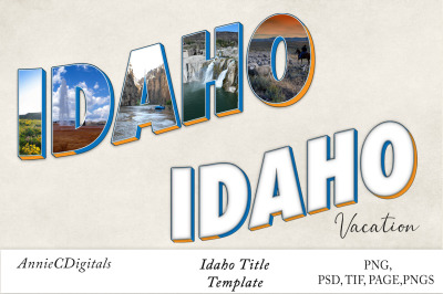 Idaho Photo Title &amp; Template