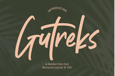 Gutreks Handwritten Font