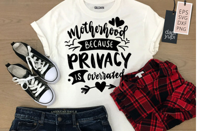 Motherhood Because Privacy Is Overrated SVG Funny Mom Quotes