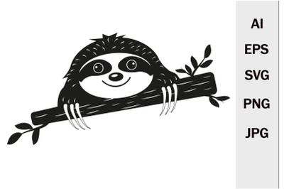 Cute animal sloth SVG format