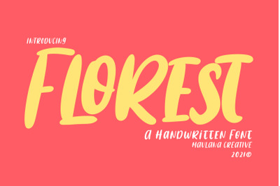 Florest Handwritten Font