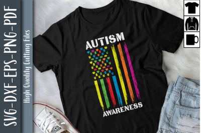 Autism Awareness Puzzles Flag