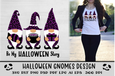 Halloween Gnomes. Gnomes SVG. Halloween SVG. Leopard Print.