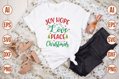 Joy Hope Love Peace Christmas svg cut file