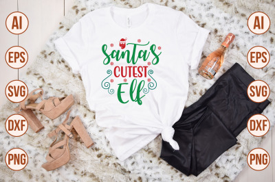 Santa&#039;s Cutest Elf svg cut file