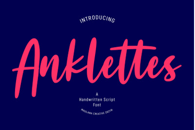 Anklettes Handwritten Script Font