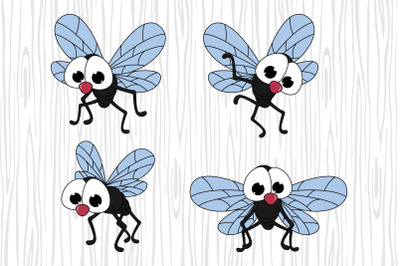 cute flies animal cartoon