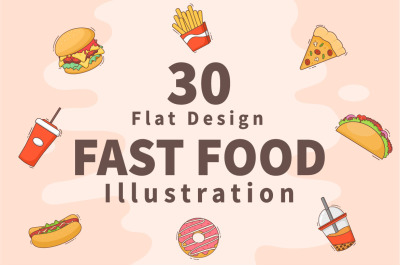 30 Fast food and Burger Vector