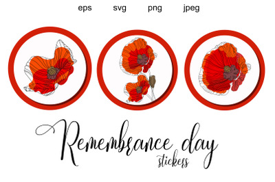 Remembrance day stickers