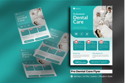 Professional Dental Care Flyer Template