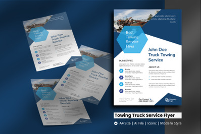 Professional Towing Car Flyer Template