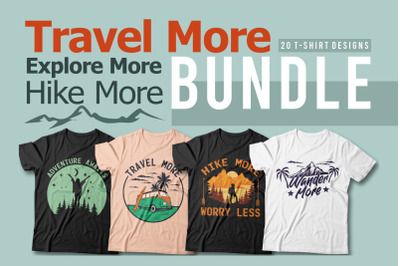 Travel More T-shirt Designs bundle