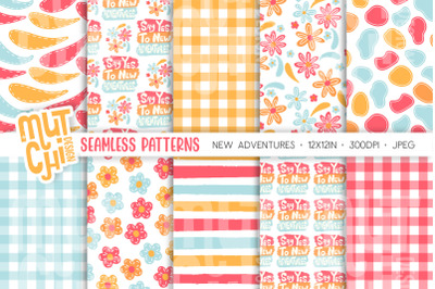 New Adventures Colorful Digital Papers