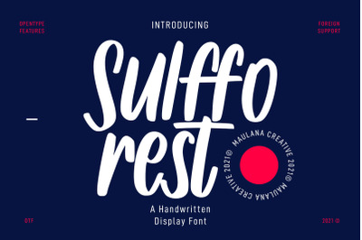 Sulfforest Handwritten Display Font