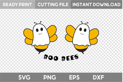 Boo Bees SVG, Funny SVG, Cut File, PNG