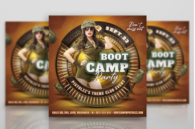 Boot Camp Army Themed Flyer