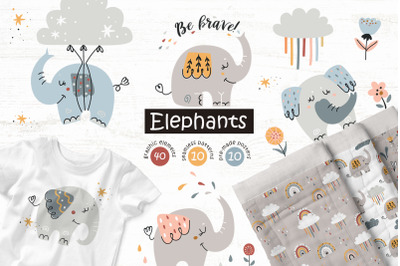 Boho elephants Collection