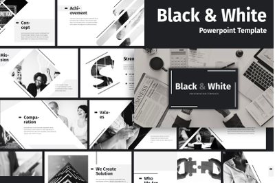 Black &amp; White - Business Powerpoint Template