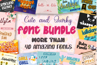 Cute and Quirky Font Bundle for Crafting