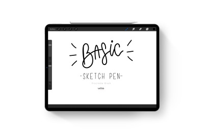 Procreate Basic Sketch Pen Brush for multiple projects