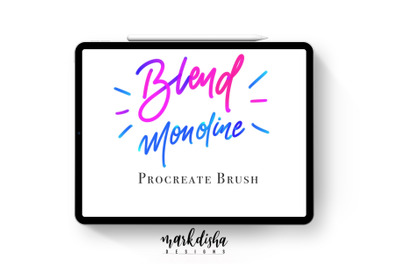 Procreate 5 Blend Monoline Brush&2C;ipad lettering&2C;Procreate &2C;ipad pro