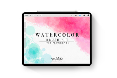 Procreate Watercolor Brush Kit, Procreate Brushes, iPad Pro, Watercolo