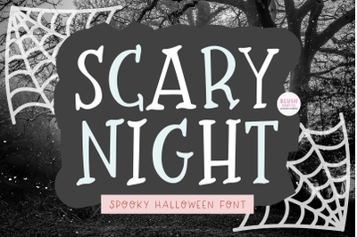 SCARY NIGHT Halloween Font