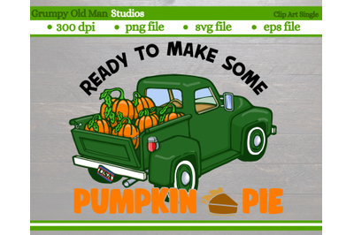 vintage pumpkin truck | making pumpkin pie